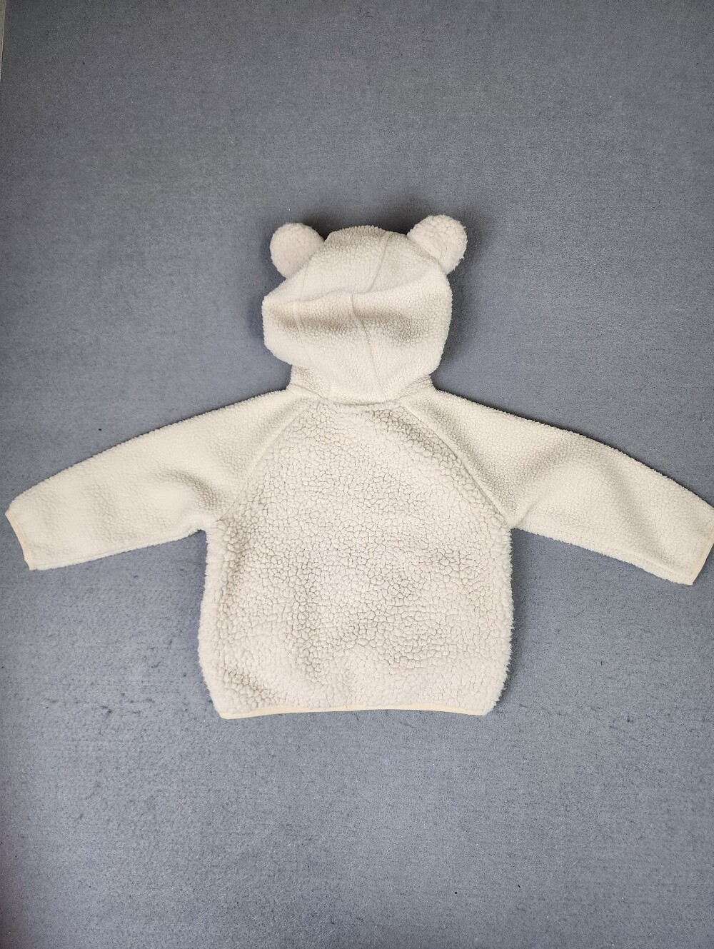 Columbia Cozy Teddy Hooded Sherpa Jacket Cream Full Zip 12-18 Months - Picture 5 of 10